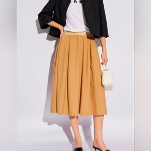 Marni Camel Midi Skirt with Pockets